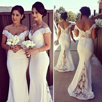 White Dresses,bridesmaid Dresses, Bridesmaid..