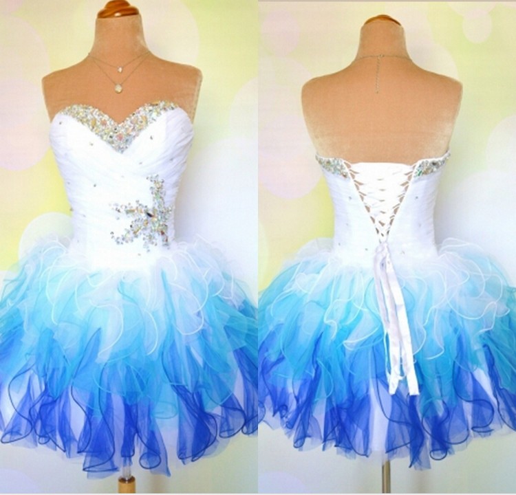 rainbow homecoming dress