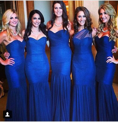 Royal Blue Dresses,bridesmaid Dresses, Bridesmaid Dresses,long Bridesmaids Dresses,bridesmaids Dresses,strapless Ruffles Chiffon A Line Long